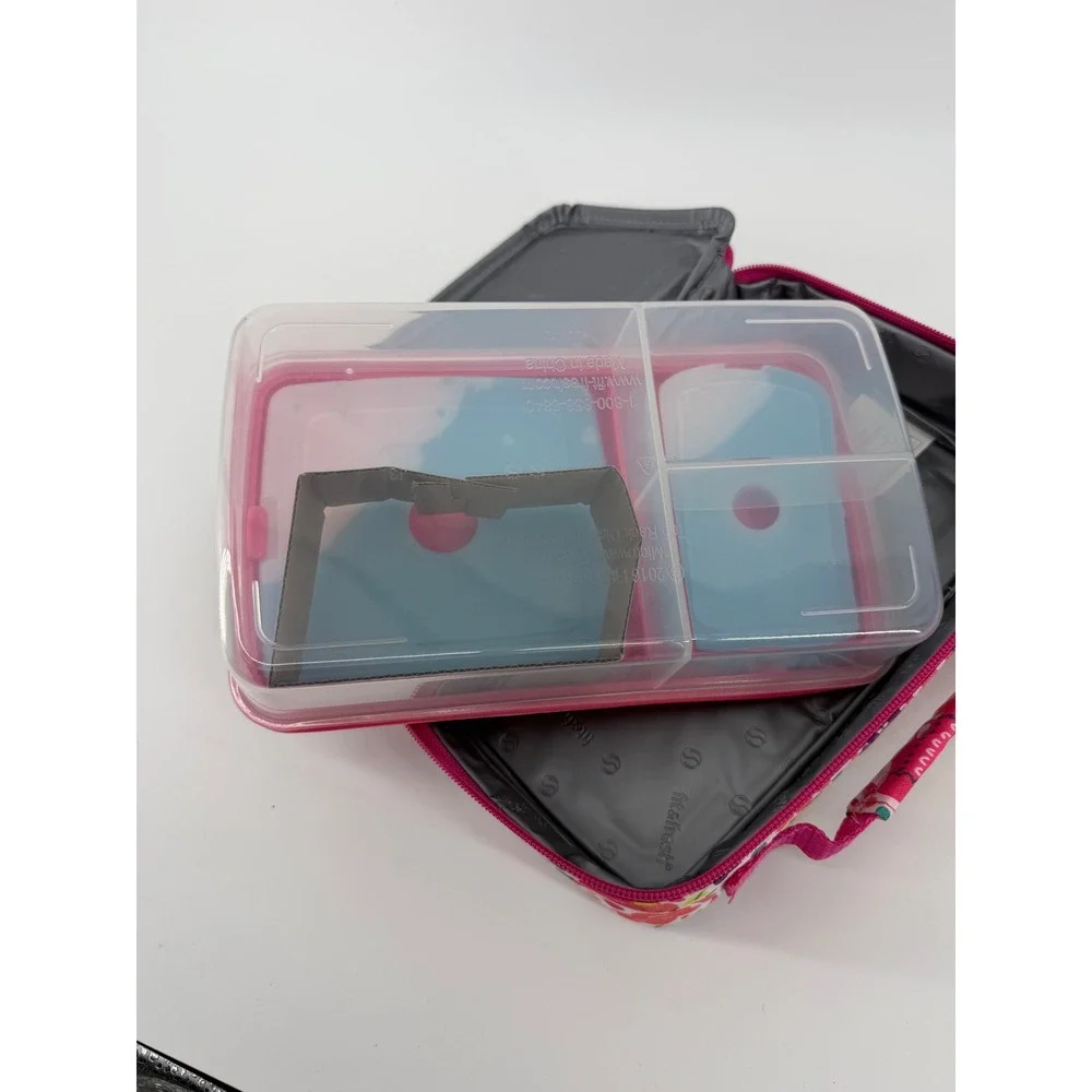 Fit + Fresh Bento Lunch Kit Insulated Bag Containers Owl Print Pink Multi New